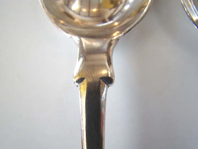 An outstanding set of 6 Silver Tablespoons by Joseph Foster of Boston circa 1790-1795 — image 4